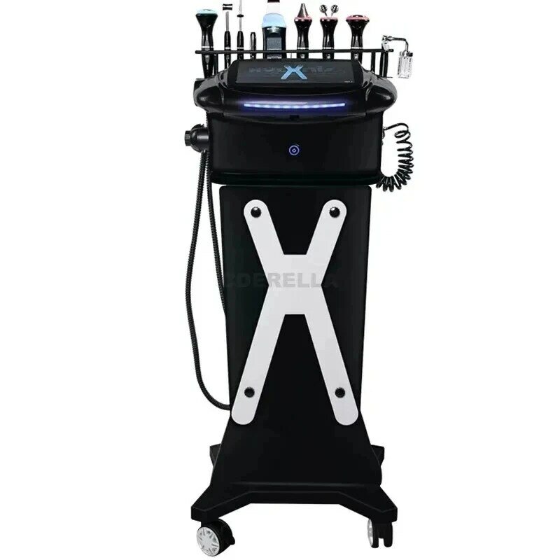 Mesin profesional Hydra, alat Kecantikan Kesehatan Korea solusi Aquaskin pintar multifungsi Jet oksigen 9 dalam 1