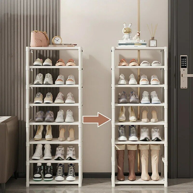 Organizzatore di stoccaggio per scarpiera 5-7laye scarpiera scarpiera portaoggetti per scarpe organizzatore di scarpe da ginnastica salvaspazio per ripiano per scarpe ad angolo da parete