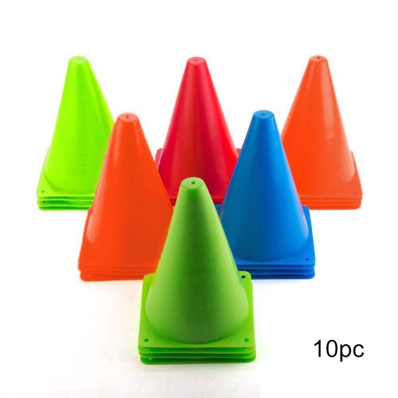 10pcs Home With Hole Road Pile Barrier Bucket Traffic Cone Football Anti-freezing Training Equipment Easy Storage Solid Outdoor