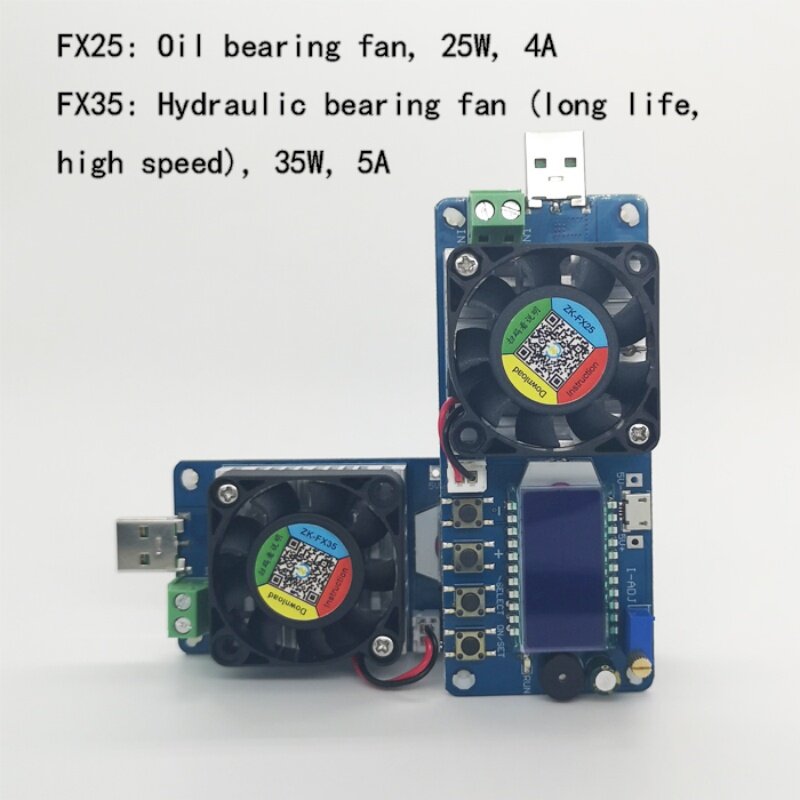 Электронный тестер емкости аккумулятора FX25 FX35 4A 5A, постоянный ток, Электронная нагрузка, USB детектор мощности, регулируемый резистор