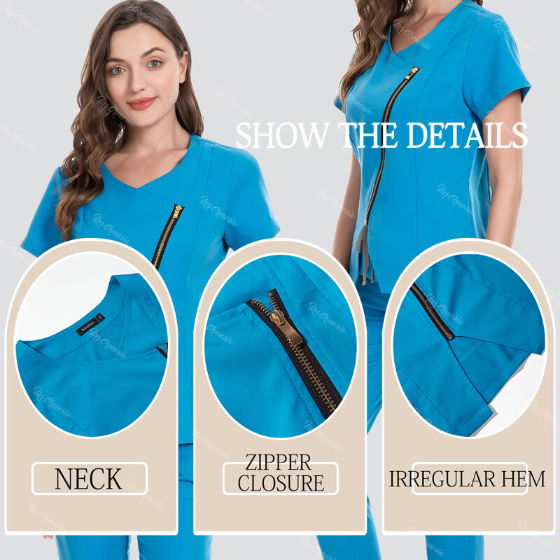 Больничная хирургическая одежда, модная медицинская униформа для врачей, женский набор для скраба, аксессуары для медсестер, рабочая одежда для стоматологической клиники, салона красоты