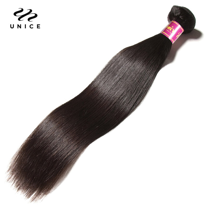 UNICE HAIR-Bone Brazilian Straight Hair Bundles, 100% Cabelo Humano, Weave Bundles, Virgem Extensão Do Cabelo, 30 ", 1 Pc, 3 Pcs, 4 Pcs