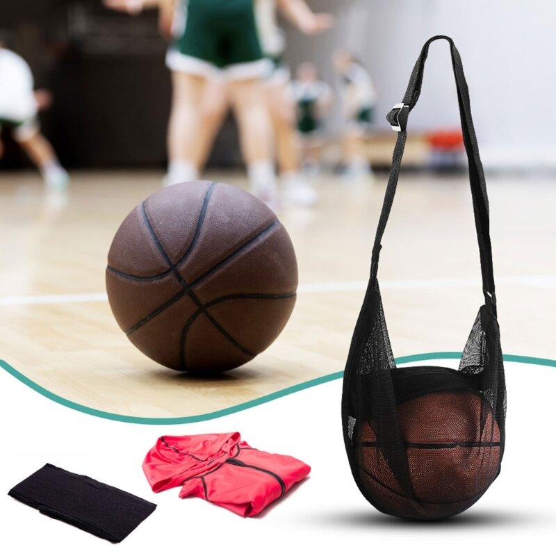 Túi bóng thể thao lưới nylon có dây đeo vai Túi bóng đơn bền bền