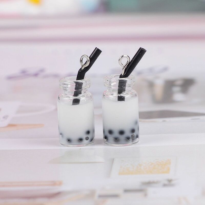 Creative Design Trendy Accessories Bottle Pearl Milk Tea Bracelet Resin Gift For Girls Jewelry Making DIY Making Charms Pendant
