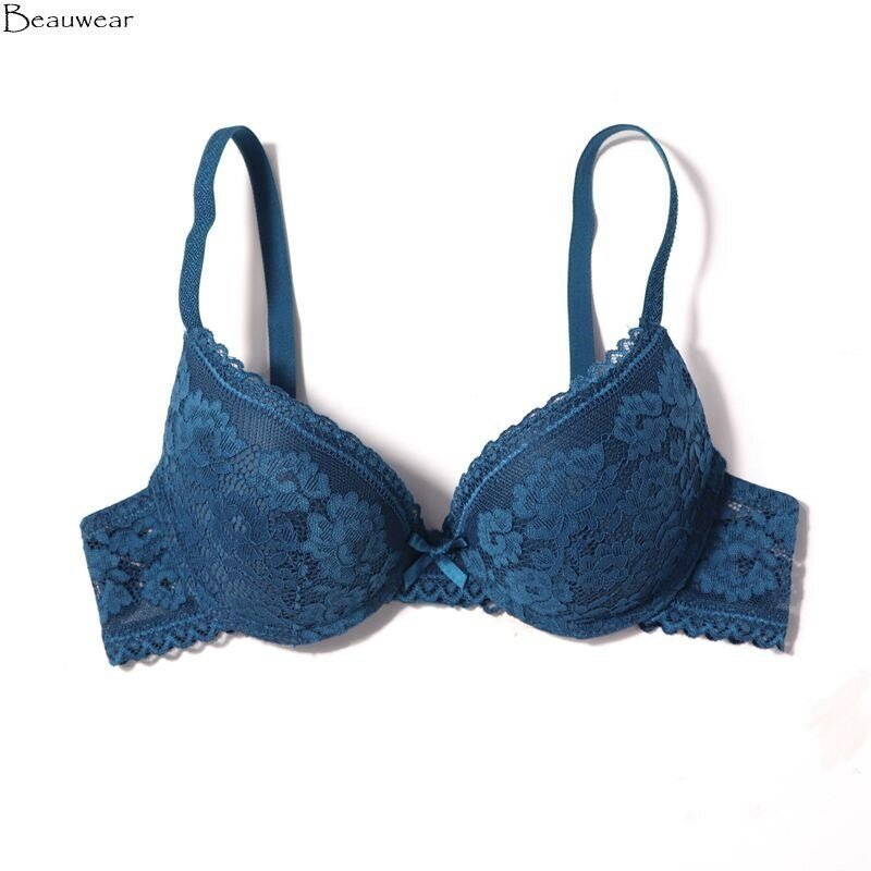 Beauwear B C Small Chest Size Women Bra Thin Cup Mold Soft Cotton Brassiere Hollow Out Lace Underwear Sexy Lace Bh 34 36 38