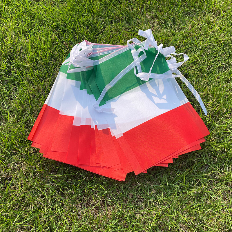 Aerlxemrbrae-banderines de Italia triangulares, 14x21cm, 20 unidades por lote
