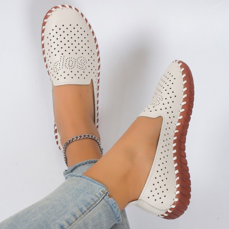 2024 Frauen Schuhe Plattform Slipper lässig Schnürung Leder flach Slip-On Mutter Schuh Mujer Zapatos Chauss ure Femme Designer Schuhe