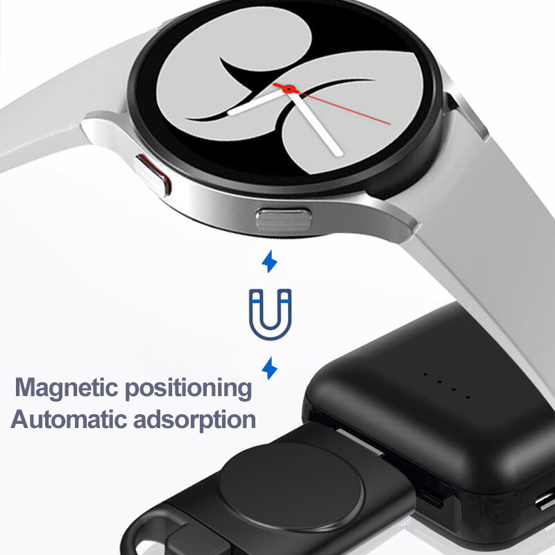 Draagbare Usb Type C Magnetische Horlogeoplader Voor Samsung Horloge 6/5/4/3 Classic 42Mm 46Mm Snelladers Voor Apple Watch 8/7/6/5