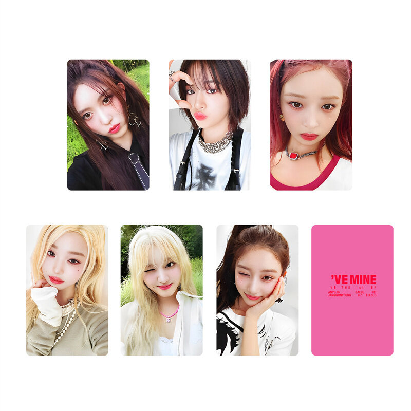 6pcs/set Kpop IVE New Album 1st EP I'VE MINE Special Card LOMO Card REI Wonyoung LIZ Gaeul Leeseo Gift Postcard Photo Card