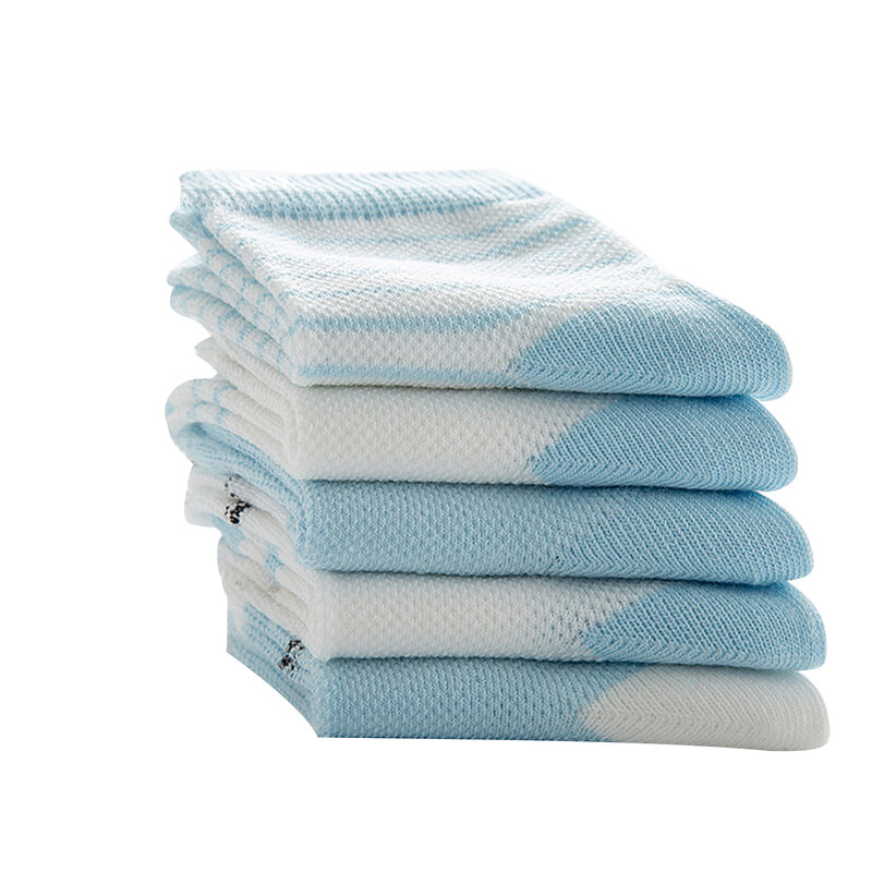 MILSIE Own-Chaussettes en coton pour bébés filles et garçons, 5 pièces, douces, respirantes, en maille fine, pour tout-petits et enfants