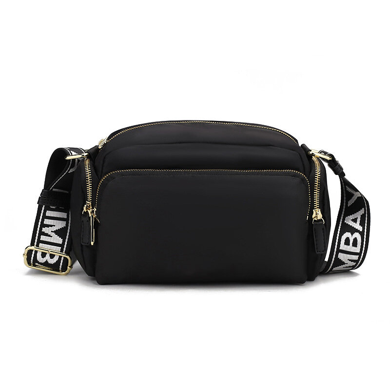 Black Nylon Bag For Women Crossbody Bags Silver Golden Letter Small Size 2024 Spain Bolsa Feminina