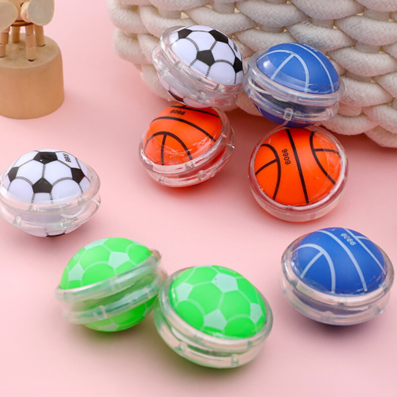 1Pc Children Cartoon Football Basketball Patterns Yo-Yo Ball Develop Hand-eye Coordination and Intelligence Random Color