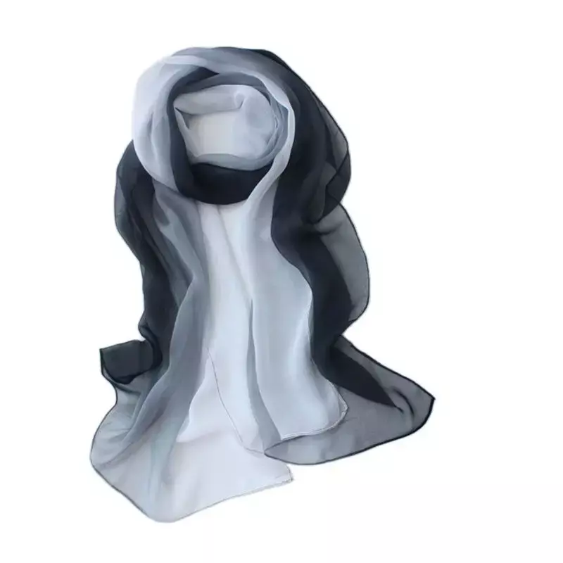 Zomer Nieuwe Collectie Mode Chiffon Sjaals Gradiënt Kleuren Georgette Vrouwelijke Zijden Sjaals 50*160Cm