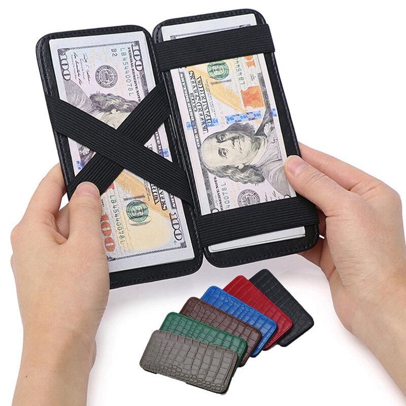 パスポートカバー流行の韓国風ロングクロコダイル柄カードホルダーカードホルダーポータブル気質大容量メンズ財布