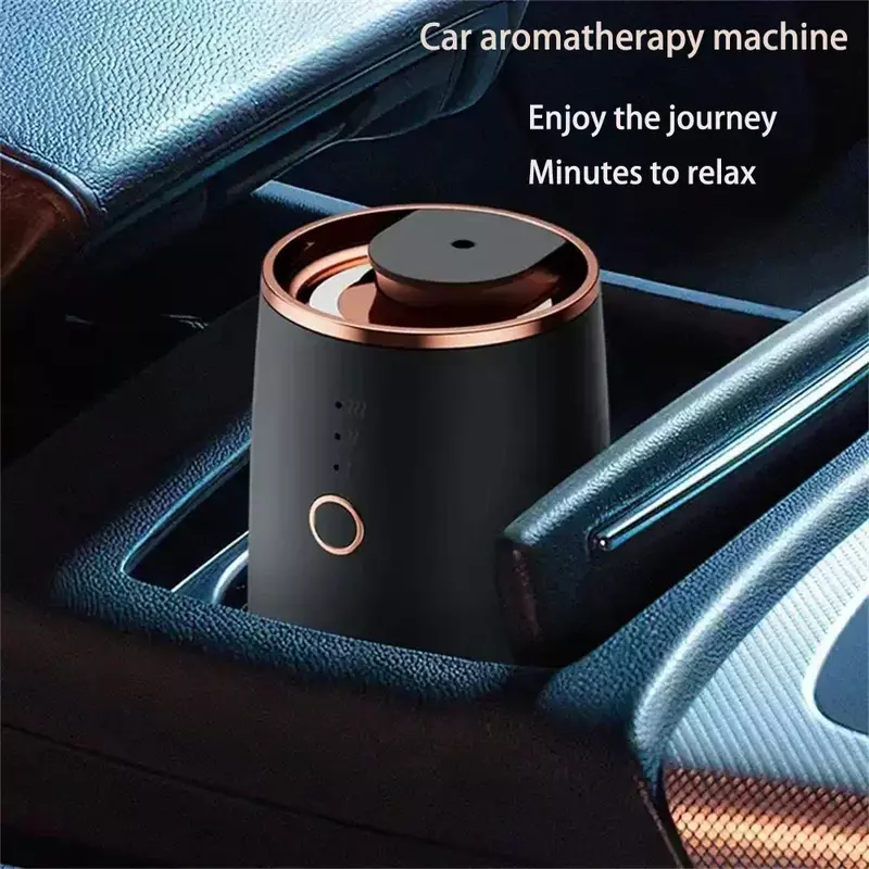 Waterless Essential Oil Aromatherapy Diffuser Office Desktop Portable Electric for Spa Home Mini Car Spray Timing 9 LED Lights