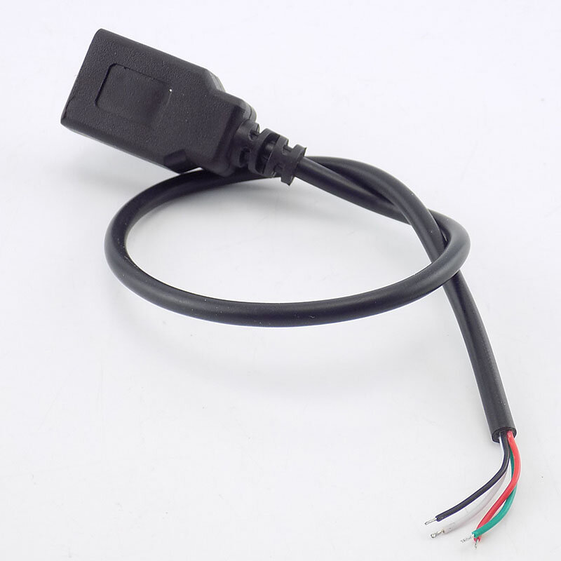 0.3/1/2M Micro Usb Vrouwelijke Enkele Kop 4 Pin Draad Data Lange Verlengkabel Voedingskabel Adapter Lading Voor Pc Connector H10