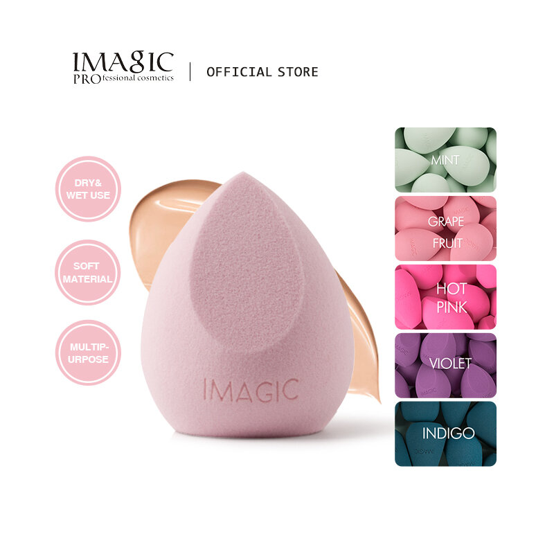 IMAGIC-esponja de maquillaje en polvo para mujer, esponja suave para base de maquillaje, herramientas de belleza, forma de mezcla de gota de agua