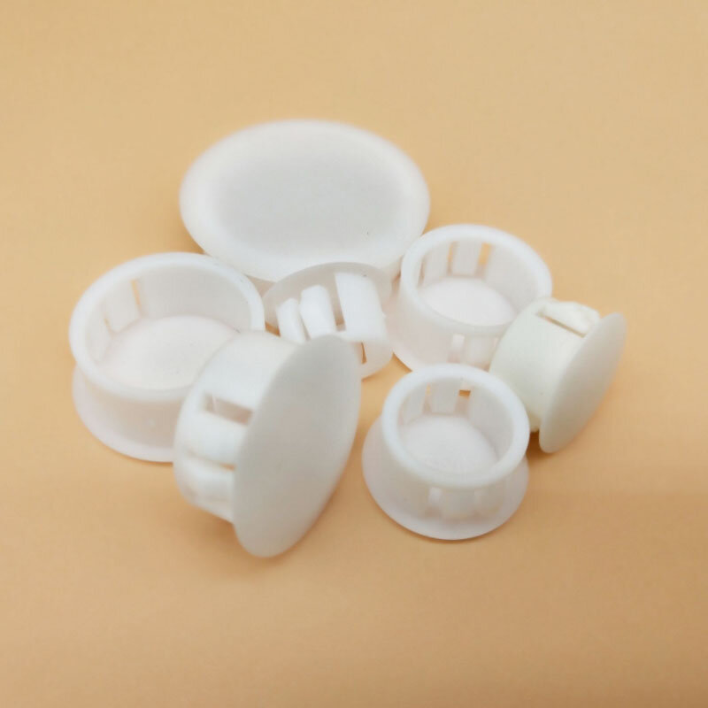 Tabung Pipa Sisipan Colokan Plastik Snap-On Lubang Steker Putaran Lubang Penutup Topi untuk Bagian Mebel