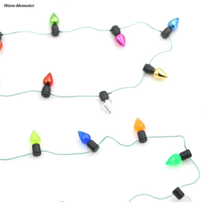 Hot sale 1m Fine New Arrival Dollhouse Miniature A String of multi-coloured plastic Christmas lights