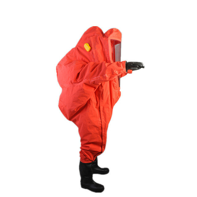 full body safety encapsulated chemical hazmat suit for chemical work
