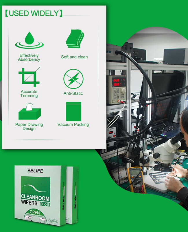 帯電防止クリーニングワイプ,Relife-RL-045,クリーニングクロス,電話スクリーン,マザーボード,電子部品