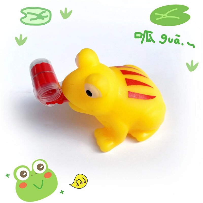 재미있는 감압 스퀴즈 침 작은 개구리, 창의적인 시뮬레이션 개구리, 어린이 핀치 음악 피젯 장난감, 5 개, 신제품