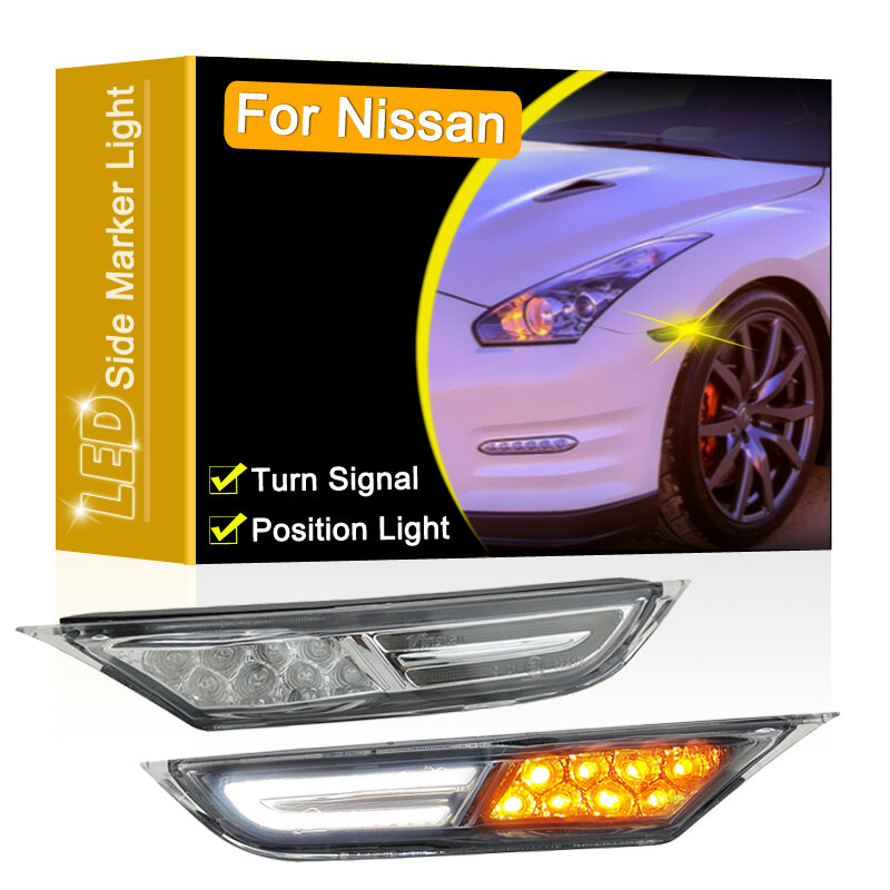 Набор светодиодных габаритных огней для Nissan GTR R35 2007 2008 2009-2018, 12 В