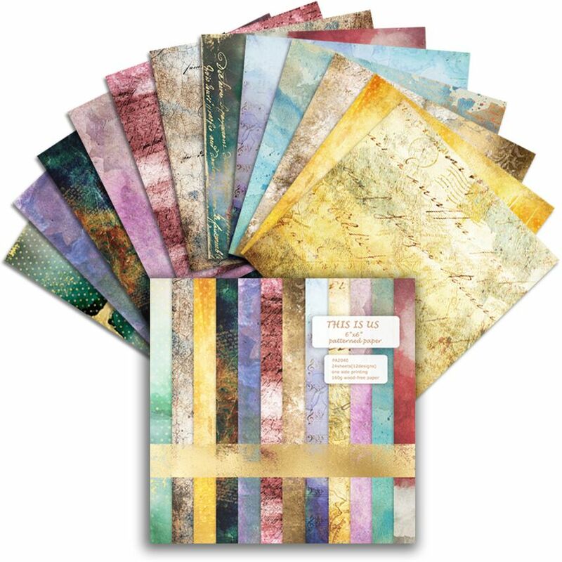2023 New this is us style Scrapbooking paper pack of 24 sheets handmade craft paper craft Background pad  226