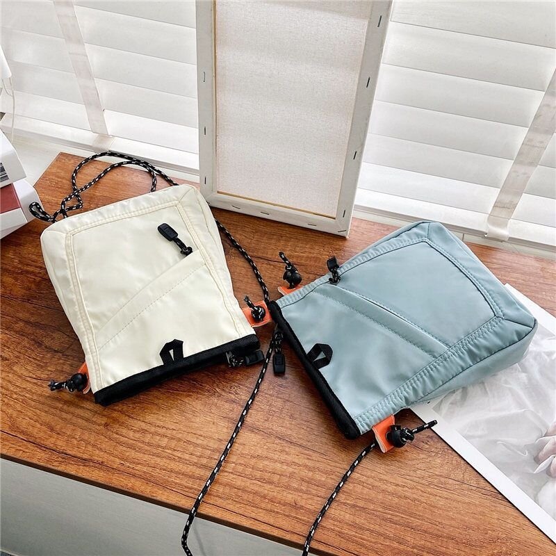 Tas kurir persegi kecil mode baru tas Travel tahan air Mini tas bahu kasual tas selempang tas ponsel pria wanita