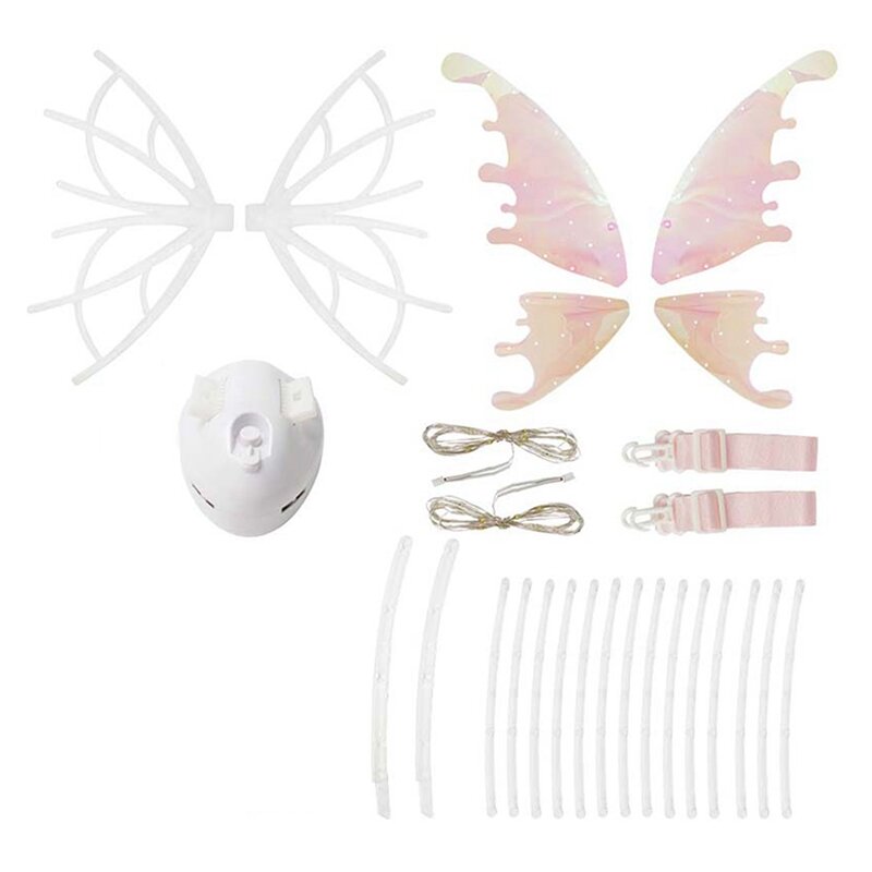 Alas de mariposa LED para niños, alas de princesa, elfo, Hada, danza del vientre, Carnaval, accesorios de elfo