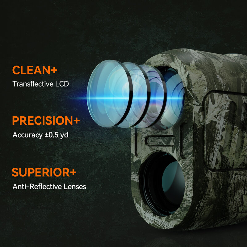 MiLESEEY Range finder 7° Big Field 656Yd laser rangefinder for hunting, with Rain and Fog Ranging Mode, BOW Mode, Auto Height