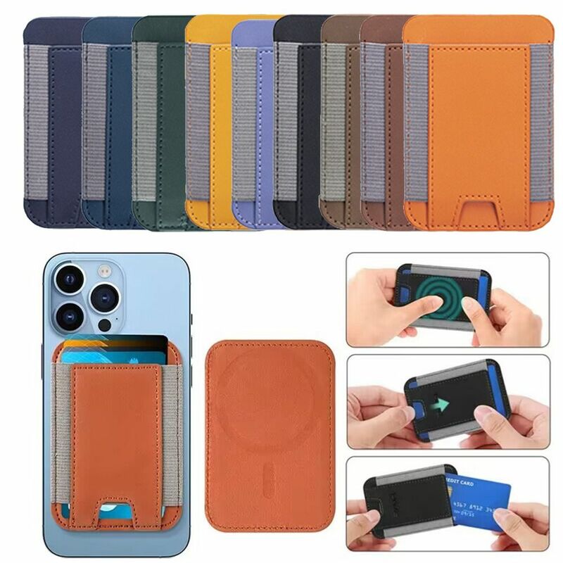 Étui portefeuille magnétique en cuir pour iPhone, poche pour téléphone portable, Magsafe, 7 cartes, série 14, 13/12, nouveau