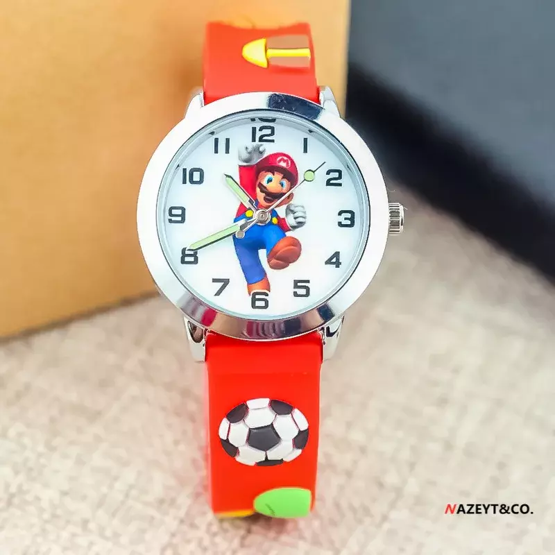 Super Mario New Children's Silicone Watch Mario Brothers 3D Cartoon Anime Game Character Quartz Electronic Watch Birthday Gifts