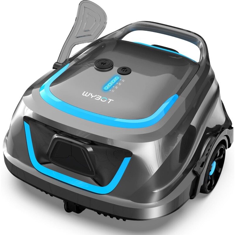(2024 New) WYBOT A1 Cordless Pool Vacuum with 4 Cleaning Cycles, Double Filters, Robotic Pool Cleaner Last 120 Mins
