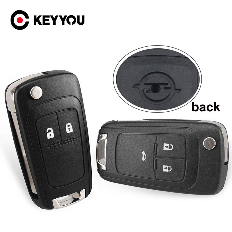 Keyyou 2 3 4 5 Knoppen Flip Folding Remote Key Case Voor Opel Vauxhall Corsa Astra Vectra Zafira Omega HU100 ongesneden Blade