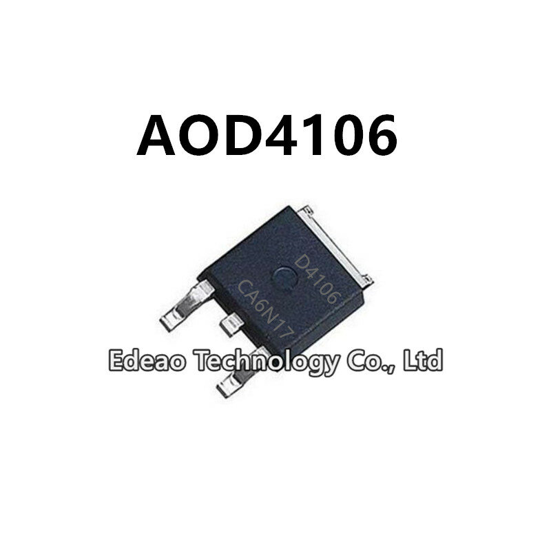 10 ~ 100 sztuk/partia nowy D4106 AOD4106 TO-252 50A/25V N-kanałowy tranzystor polowy MOSFET
