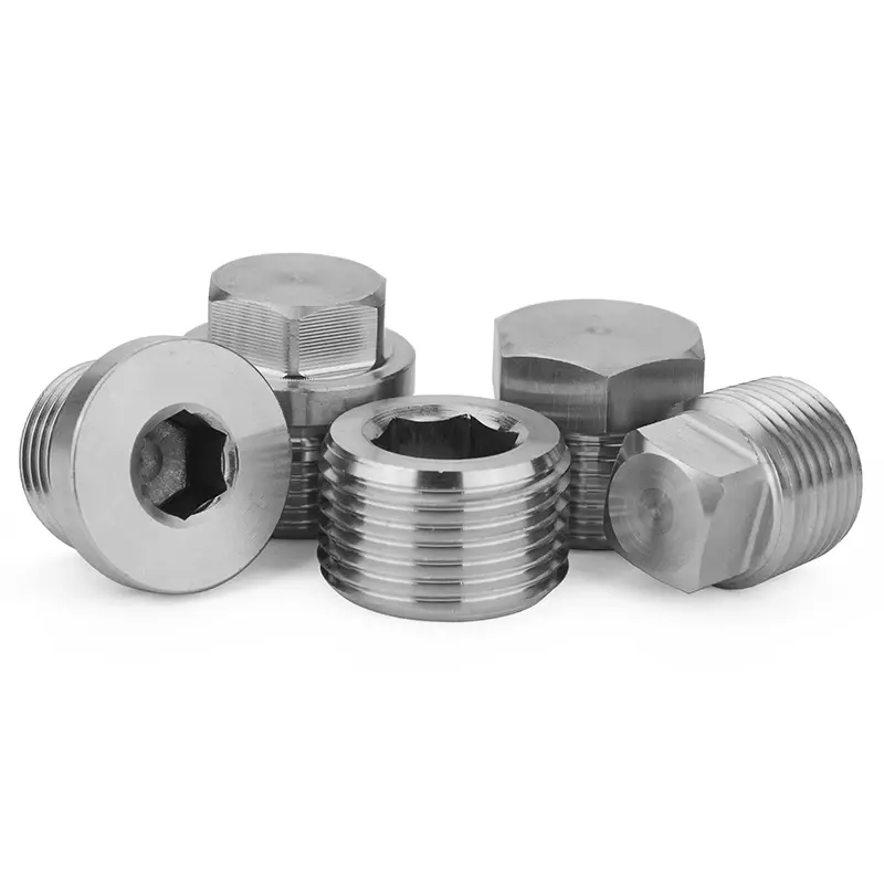 M8 10 12 14 16 18 20 22 24 25 27 30 -60 Metric Male Countersunk Flange Hex Square End Plug Cap 304 Stainless Steel Pipe Fitting
