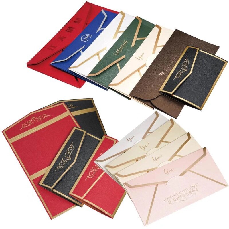 Customized product、Custom Printed Logo High Grade Luxurious Envelopes Velvet Envelopes for business