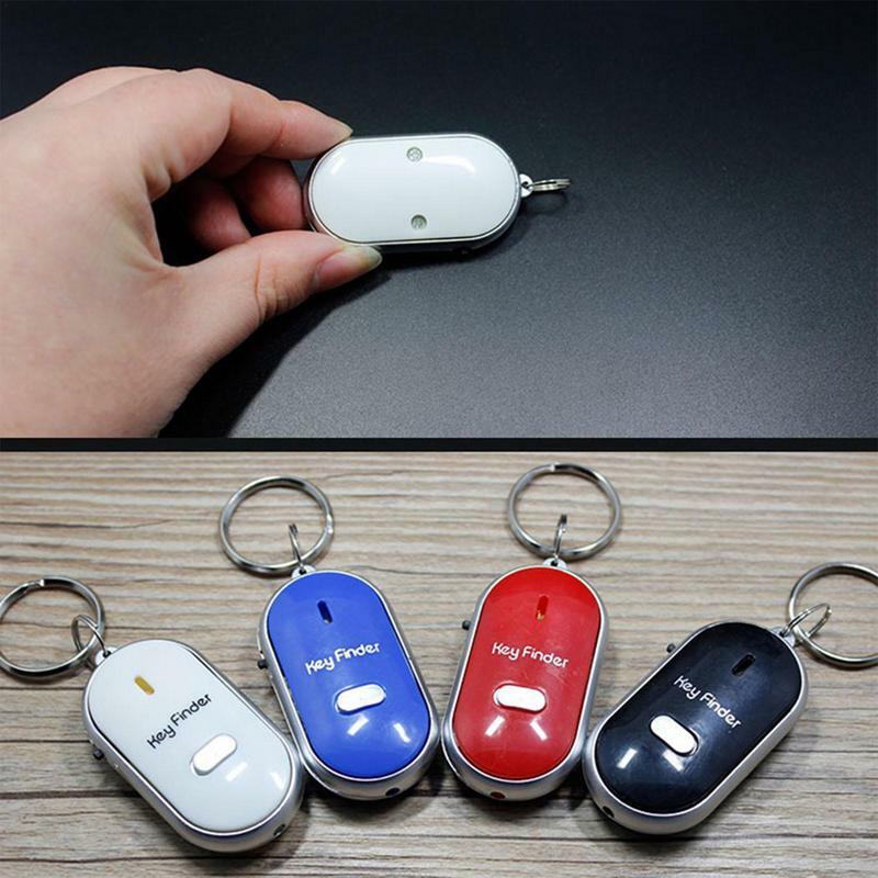 Mini Whistle Anti Lost KeyFinder Alarm Wallet Pet Trackers Smart Flashing Beeping Remote Locator Keychain Tracer Key Finder LED