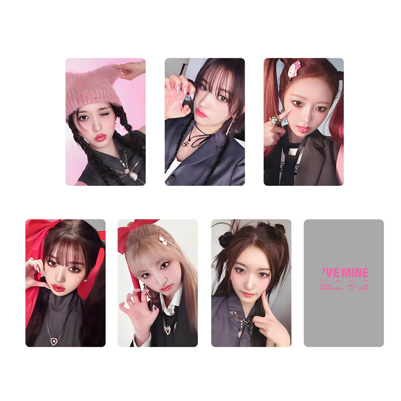 Tarjeta de fotos postal KPOP IVE Album 1st EP I'm MINE LOMO, Eleven Girl Group, Wonyoung, LIZ, Gaeul, Leeseo, REI, Yujin, 6 unidades por Set