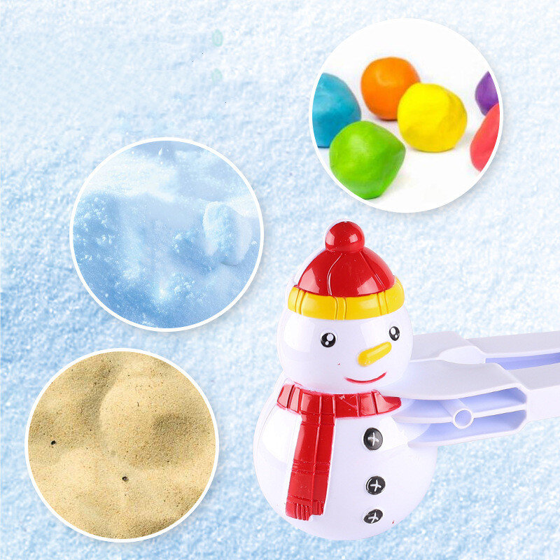 Clip de bola de nieve de fútbol encantador para niños, herramienta de molde de arena de nieve de invierno al aire libre, creativo, diversión al aire libre y deportes, envío directo, 1pc