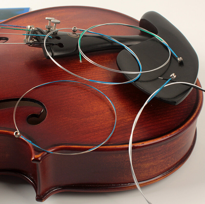 Violino prata ferida e a d g única substituição cordas para violinos tamanho completo para 1/2 1/4 1/8 3/4 4/4 tamanho completo núcleo de aço corda