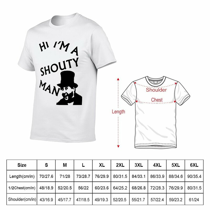 T-shirt imprimé animal Shouty Man pour hommes, chemises pour garçons, t-shirts graphiques, nouveau