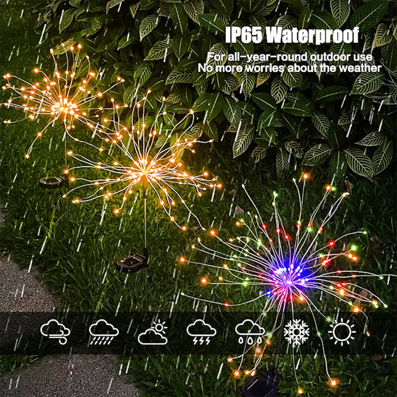 Solar Firework Light 420 LED Solar Garden Lights LED Fairy Lights Outdoor Garden Decoration Lawn 300/200/60 LED For Yard Walkway