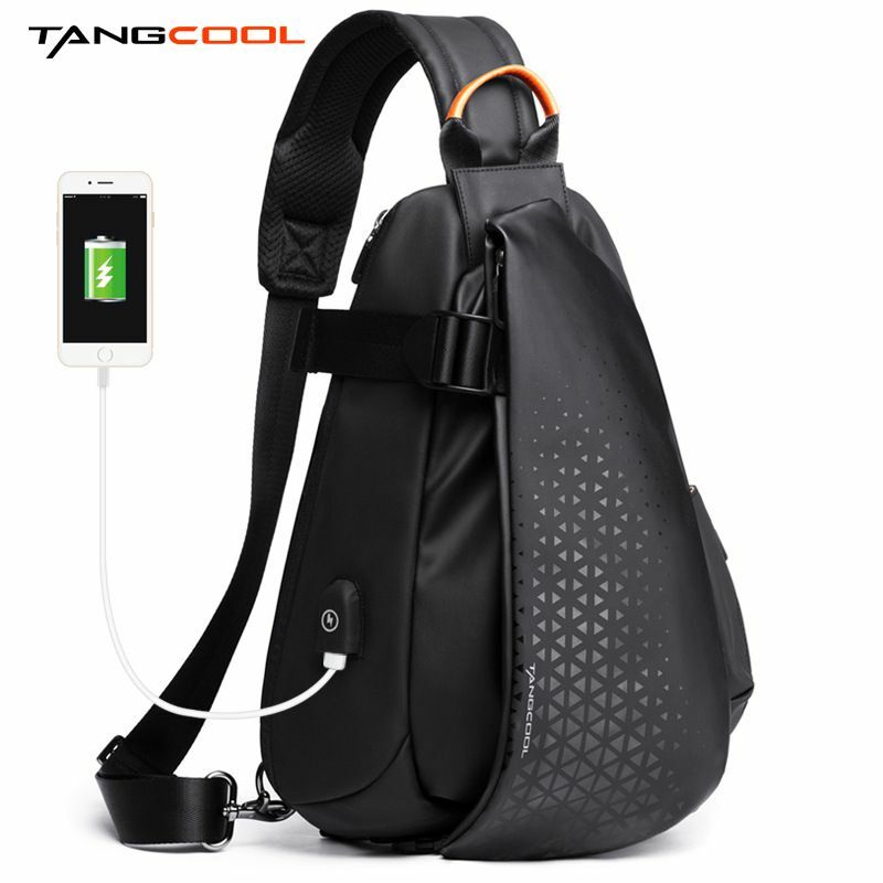 Bolsa de Ombro de Grande Capacidade Mochila Motocicleta, Funcional Messenger Bag, Marca Tide Peito Bolsas, Tablet Bag