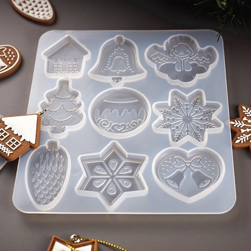 DIY Mirror Snowflake Keychain Silicone Epoxy Mold DIY Creative Christmas Pendant Jewelry Crafting Mould for Decoration