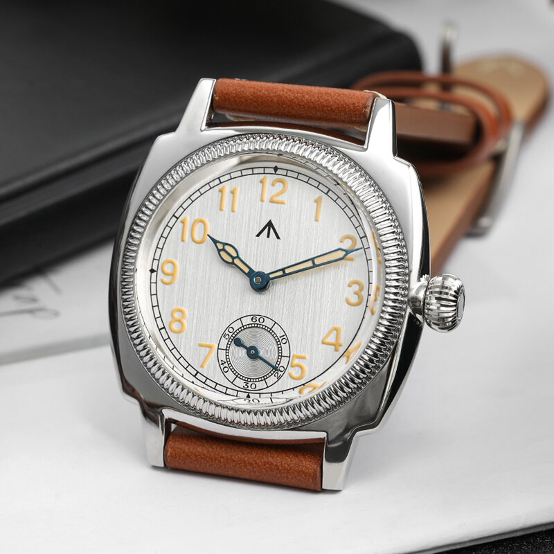 Militou ML03 Vintage Watch, Movimento Quartz Relógios, Caixa de aço inoxidável, cúpula Sapphire, relógio de pulso retro impermeável, VD78, 100m