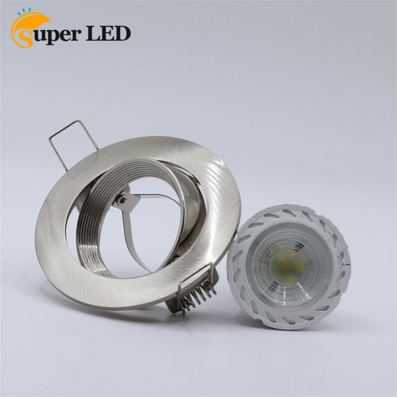 LED Surface Spotlight Fitting GU10 MR16 Holder Surface Downlight Frame Zinc Alloy Casing with Bulbs