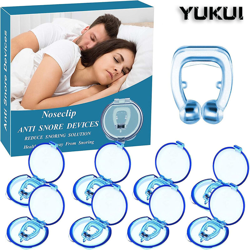 Dispositivos antirronquidos magnéticos de silicona, Clip nasal antirronquidos, fácil de respirar, ayuda para dormir, protector de Apnea, dispositivo nocturno, 1-8 Uds.