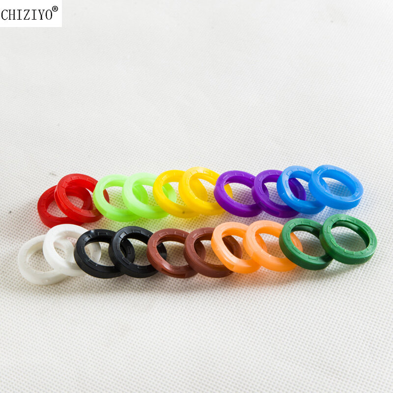 CHIZIYO Newest 10pcs Bright Colors Hollow Silicone Key Cap Covers Topper Keyring Key Rings Car House Key Case